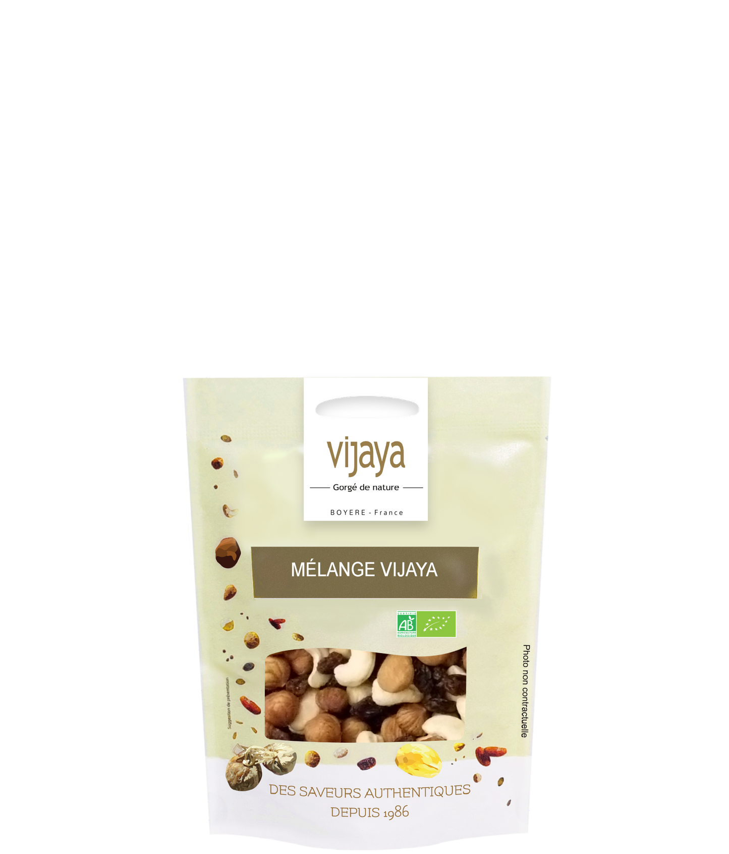 Mélange VIJAYA (uva, nocciola, anacardi, mandorle) -125g- Biologico