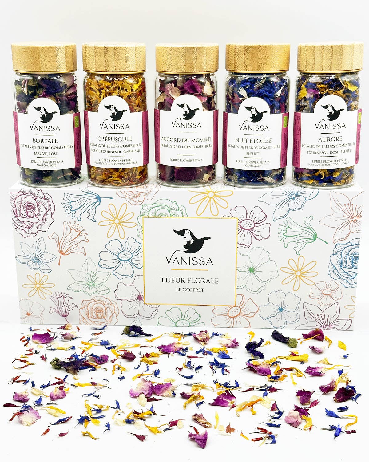 Scatola regalo di fiori commestibili, Floral Glow - Vanissa