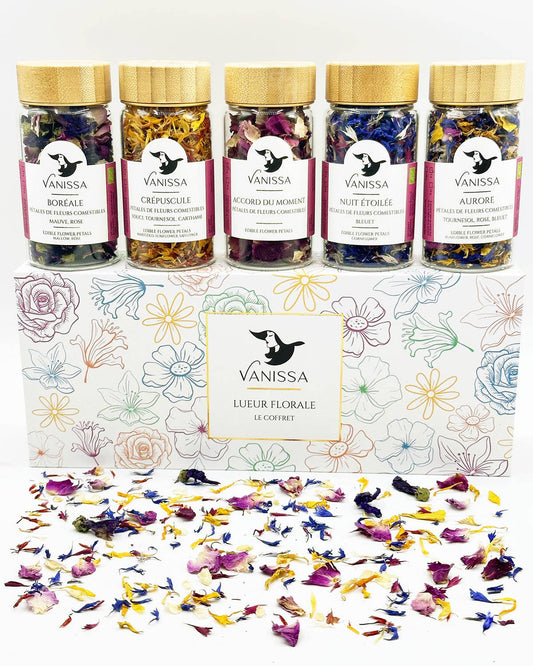 Scatola regalo di fiori commestibili, Floral Glow - Vanissa