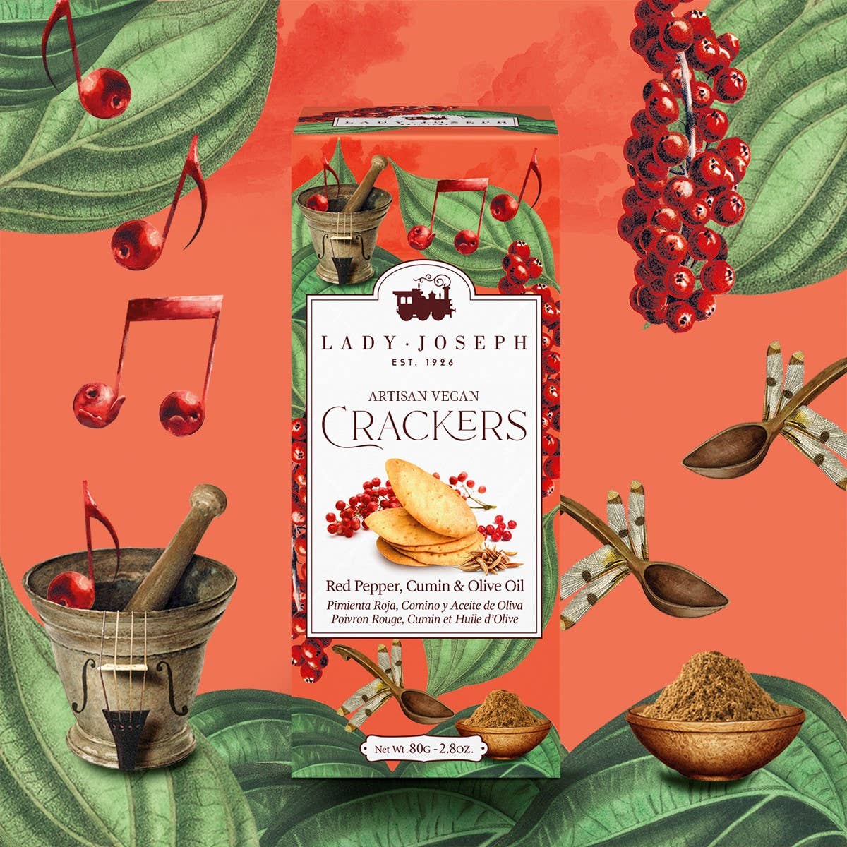 Cracker al Pepe Rosa e Cumino - Lady Joseph