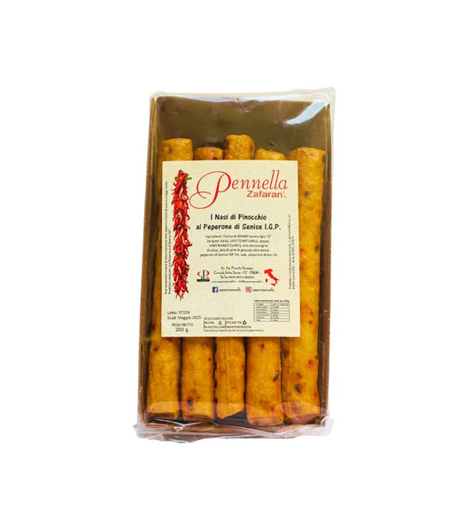 I Nasi di Pinocchio - Biscotti Salati al Peperone di Senise IGP 200g - Pennella - Drugstore Napoli