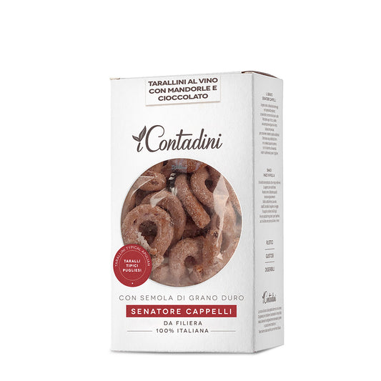 Tarallini Dolci al Vino con Mandorle e Cioccolato - 250 g - I Contadini