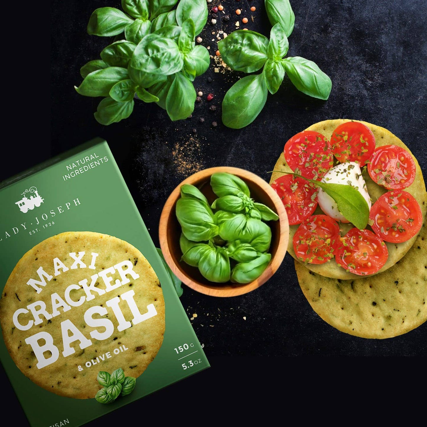 Maxi Cracker al Basilico fresco - Lady Joseph