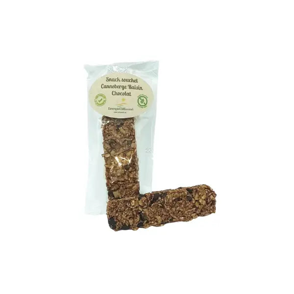Souchet Barretta Snack al Cioccolato e Mirtillo Rosso - Senza Glutine - (Da agricoltura biologica)