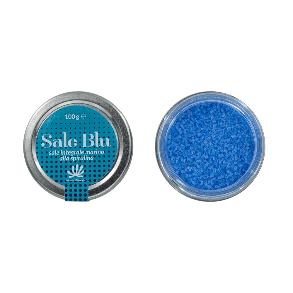 Sale Blu - Sale Integrale Marino alla Spirulina - Sale Supremo - Consonni Bioalghe - Drugstore Napoli