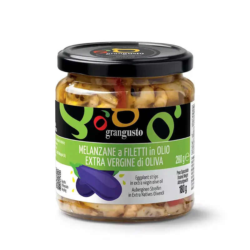 Melanzane a filetto in olio extravergine di oliva 280g – Grangusto