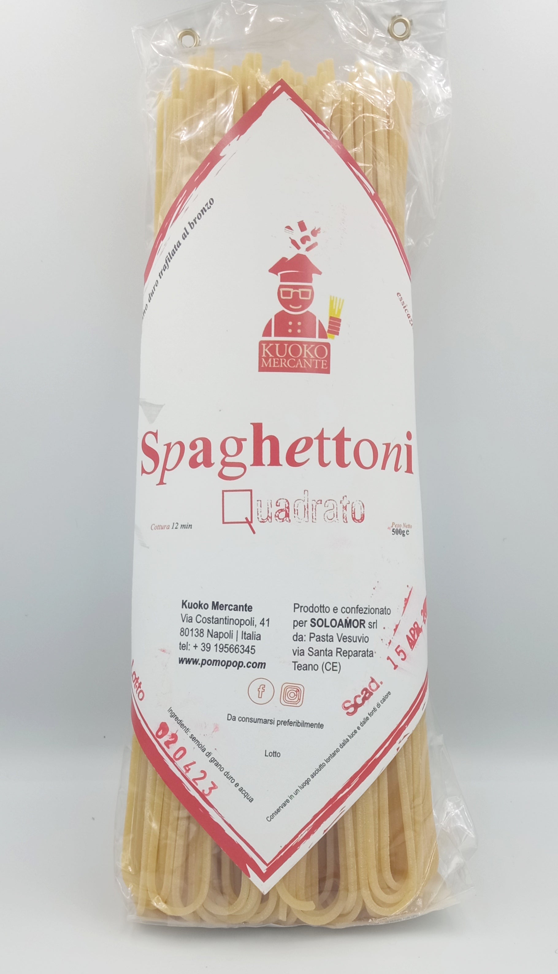 Kerafactum Spagetti per pasta spaghetti, mestolo per spaghetti, spaghetti,  mackaroni, Tagiatelle lucide, in acciaio inox 32