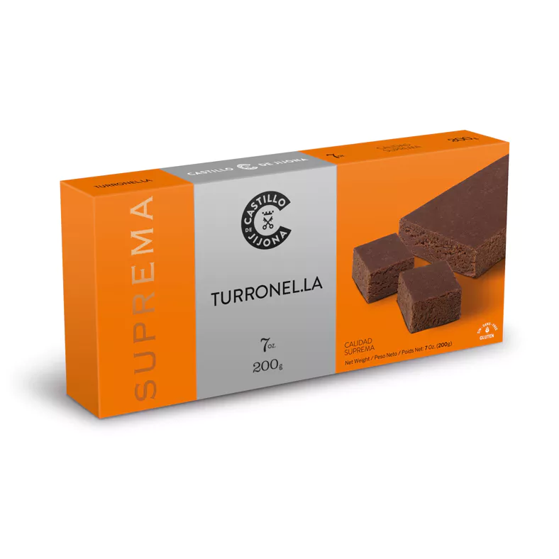 Turrón de almendras y cacao