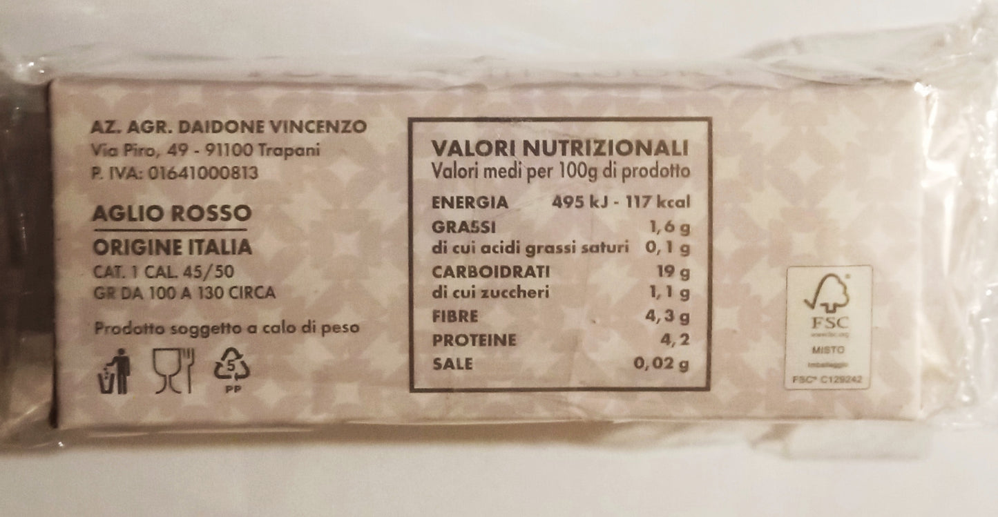 Aglio Rosso di Nubia 120 gr - Az. Agricola Daidone Vincenzo - Drugstore Napoli