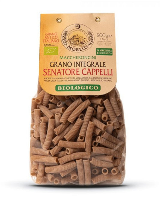 Maccheroncini/Strozzapreti di Grano Integrale Senatore Cappelli BIO – 500gr – Pastificio Morelli - Drugstore Napoli