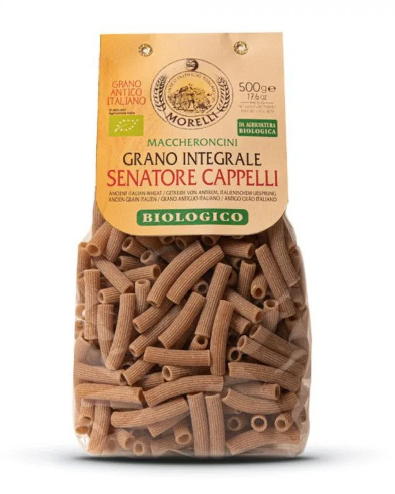 Maccheroncini/Strozzapreti di Grano Integrale Senatore Cappelli BIO – 500gr – Pastificio Morelli - Drugstore Napoli