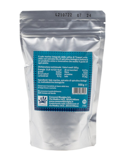 Sale Blu - Sale Integrale Marino alla Spirulina - Sale Supremo - Consonni Bioalghe - Drugstore Napoli