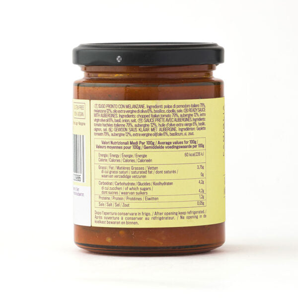Salsa de Berenjena Preparada - Crispino - SALSA VEGANA PREPARADA - 270g/314ml -