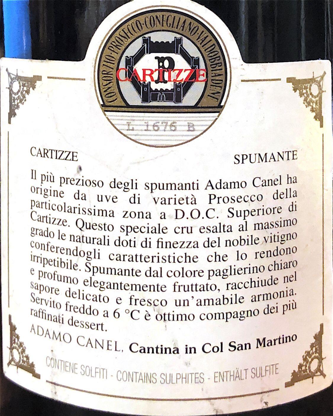 Spumante - Adamo Canel Cartizze - 750ml. 11.5%vol. - Drugstore Napoli