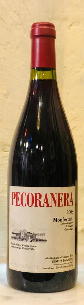 Vino Rosso - DOC Monferrato "Pecora Nera" - Tenuta Grillo 2003 - 750ml. 14.5% vol. - Drugstore Napoli