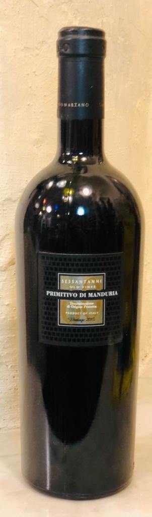 Vino Rosso -Primitivo di Manduria DOP "Sessantanni" 2015 San Marzano - 750ml. 14.5%vol. - Drugstore Napoli