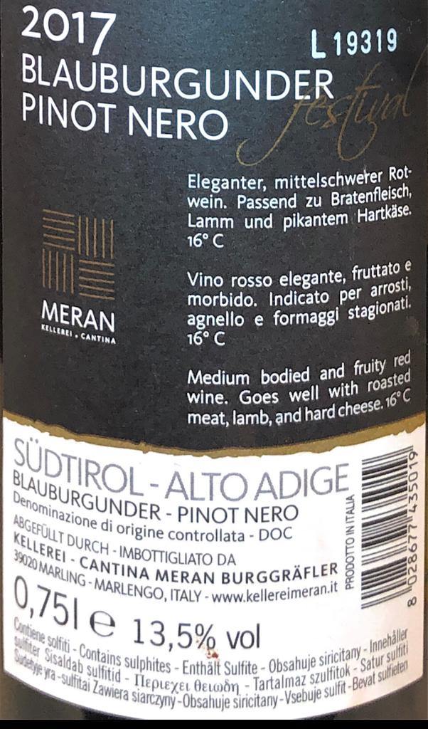 Vino Rosso - Merlot Cabernet "Festival" 2017 - 750ml 13.5% vol. - Drugstore Napoli