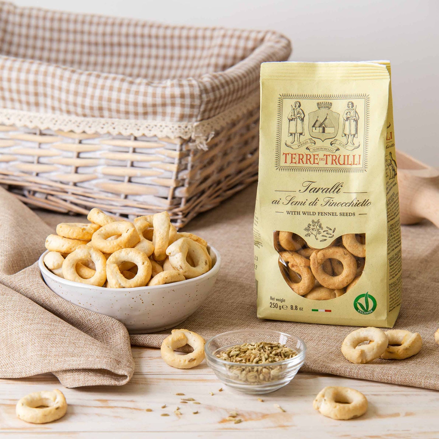 Taralli Pugliesi con Semi di Finocchio - Terre dei Trulli - 250g - Made in Italy