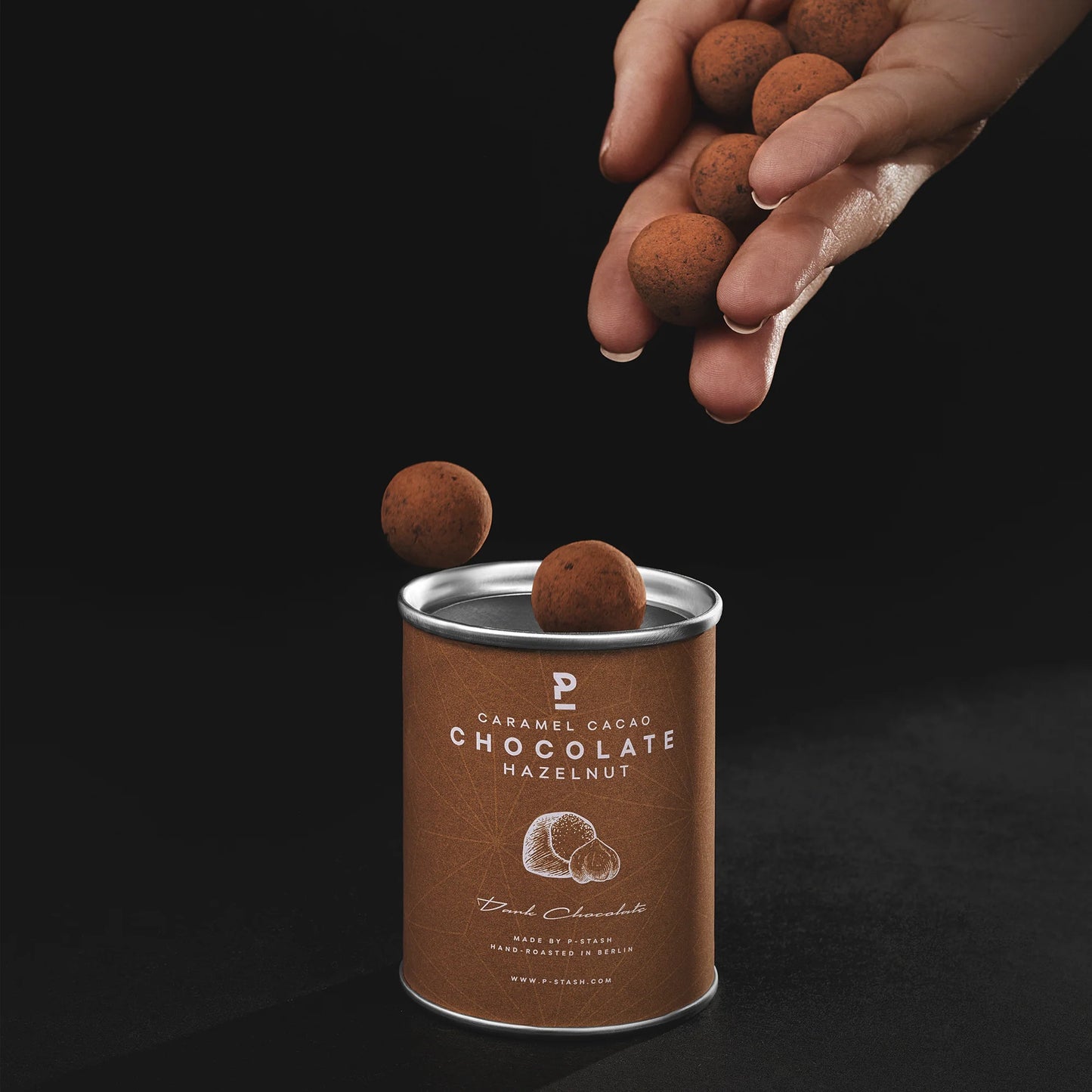 Nocciola - Cioccolato Fondente con Caramello e Cacao - 60g - P-Stash