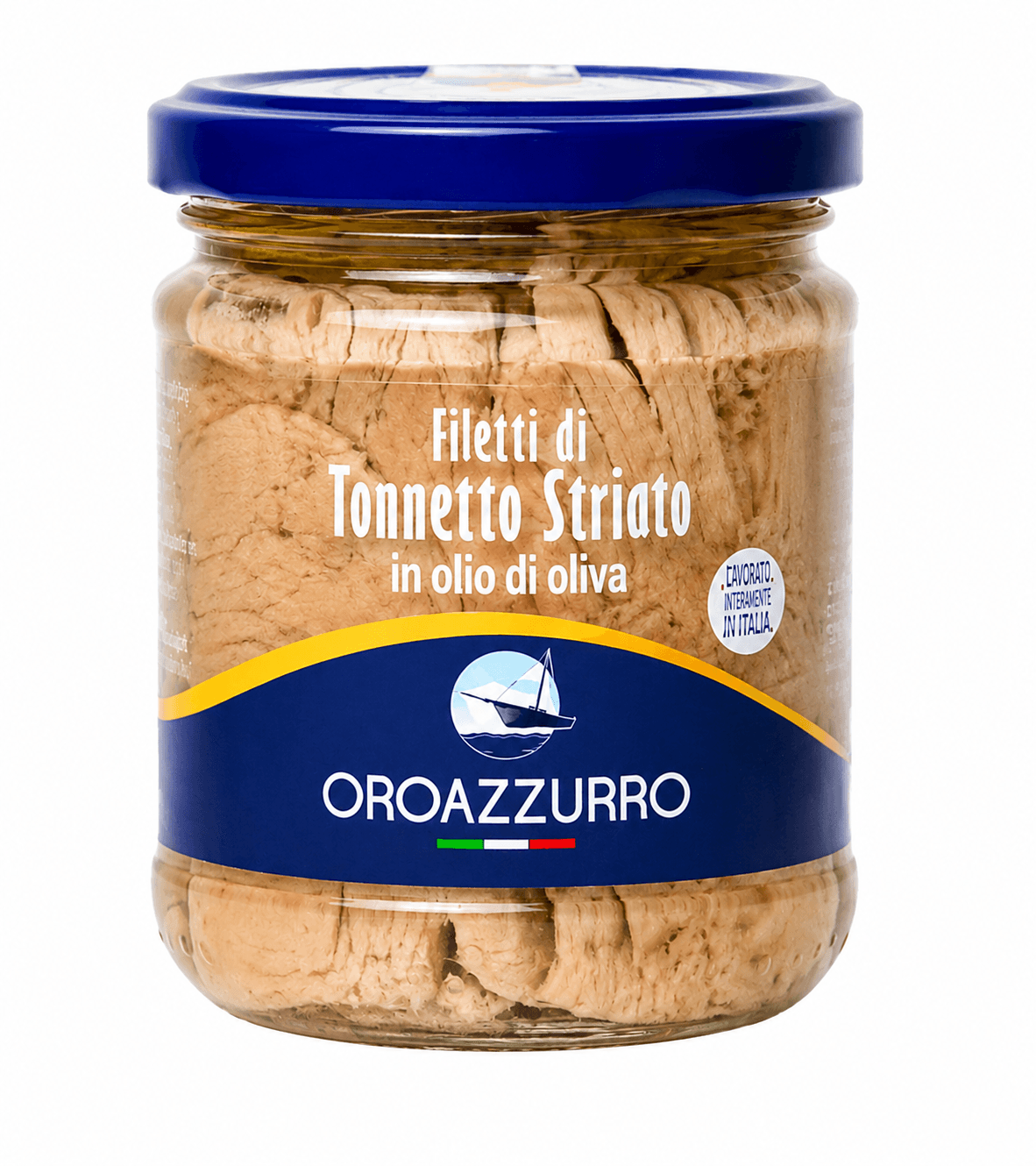 Filetti di Tonnetto Striato in Olio di Oliva 195g - Oro Azzurro-Drugstore Napoli
