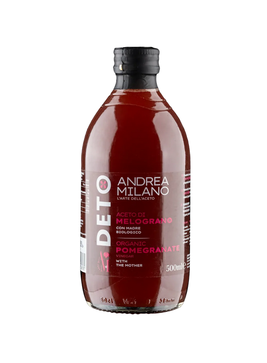 Bottiglia aceto di melograno biologico Deto Andrea Milano 500 ml