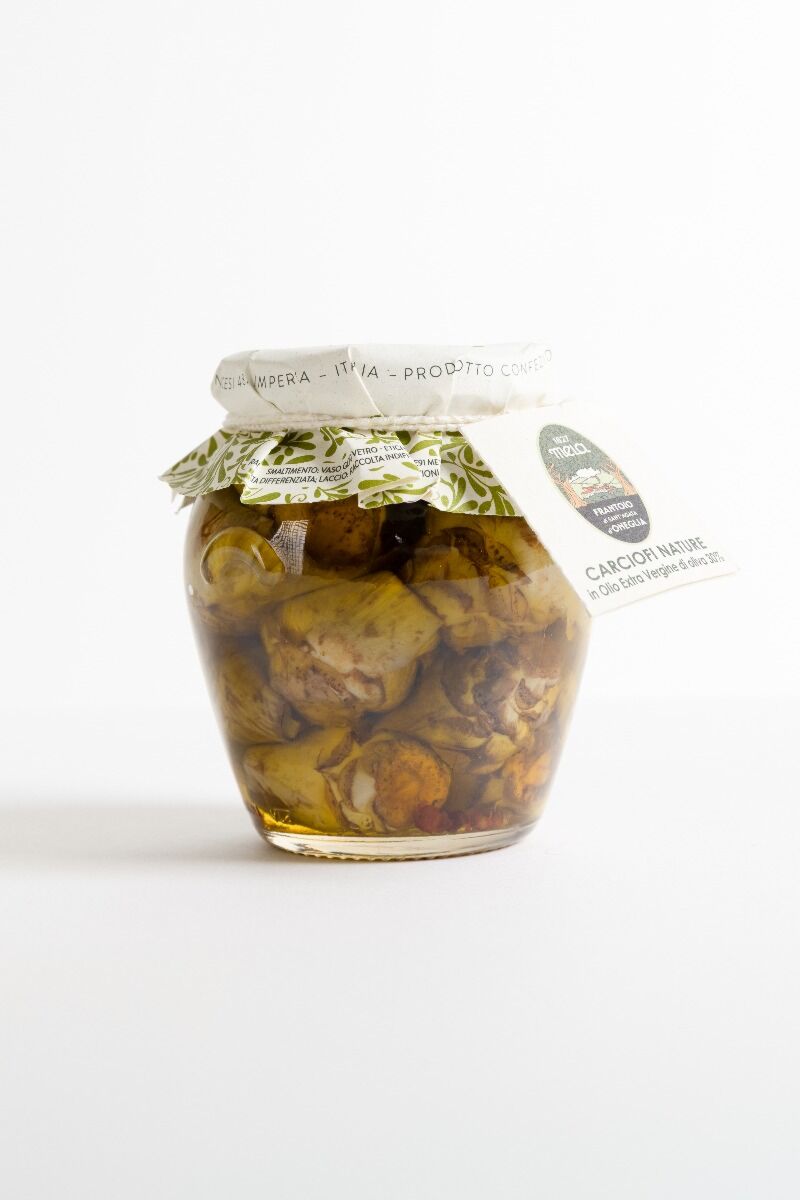 Vasetto di Carciofi Nature in olio extra vergine di oliva del Frantoio Sant'Agata d'Oneglia