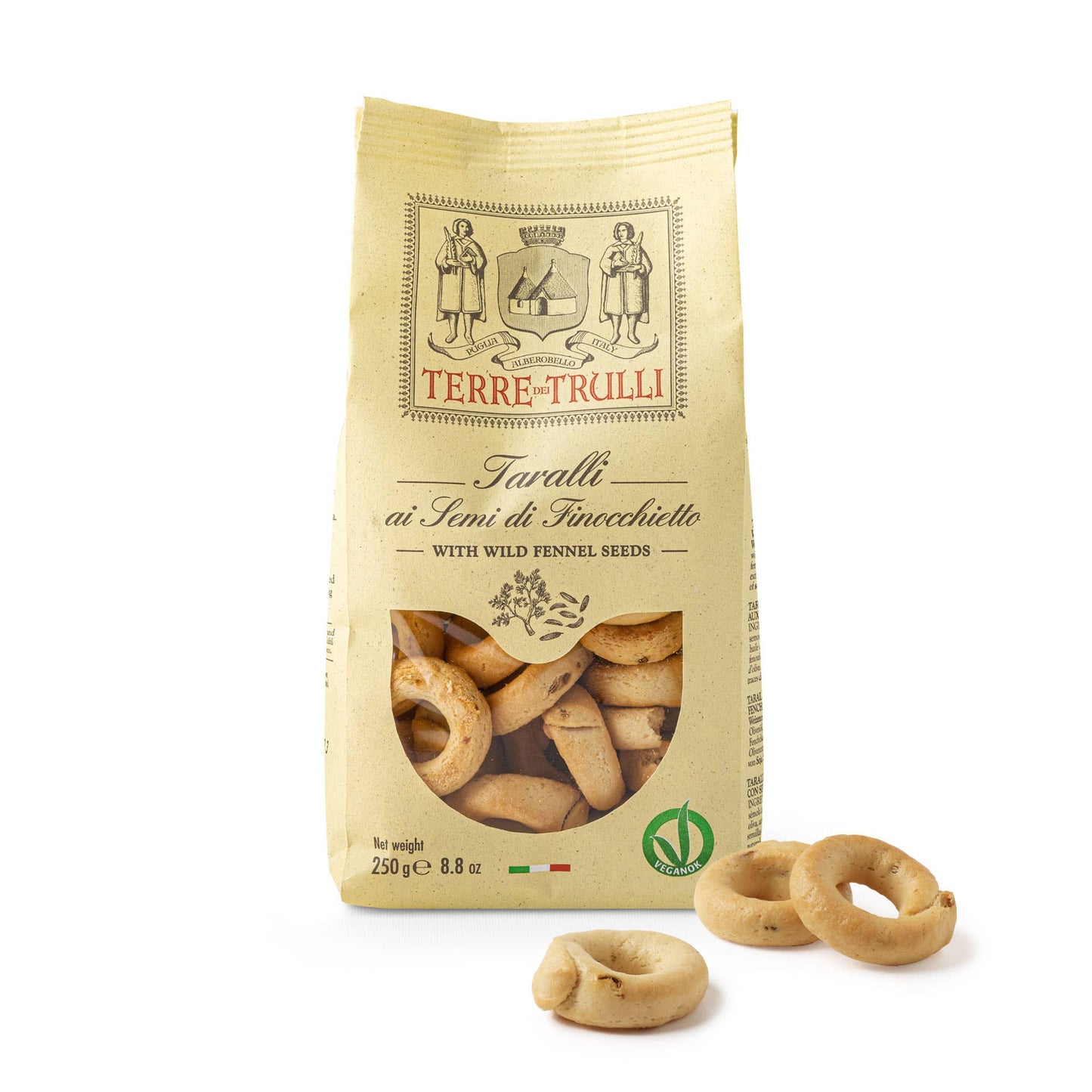 Taralli Pugliesi con Semi di Finocchio - Terre dei Trulli - 250g - Made in Italy