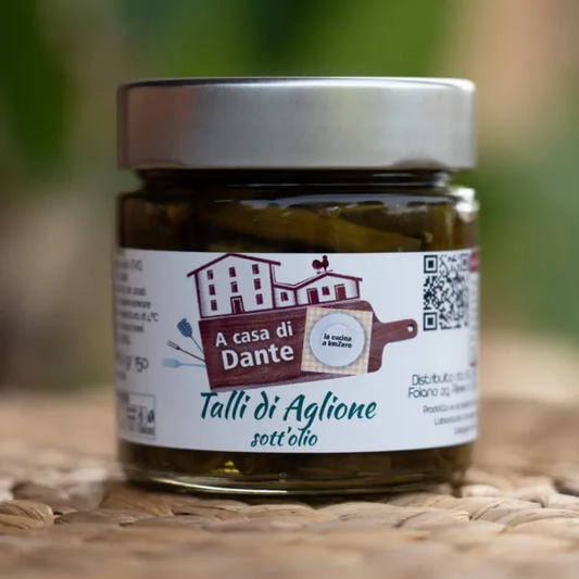 Vasetto di Talli di Aglione sott’olio A Casa di Dante da 150g