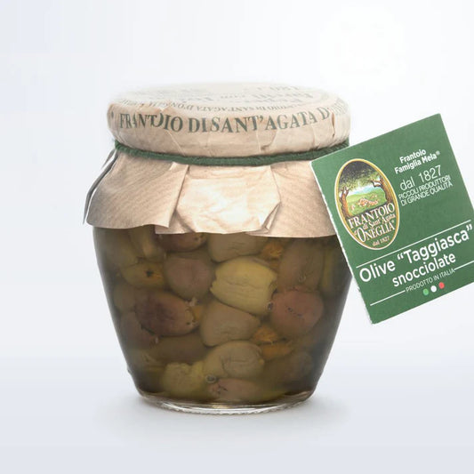Olive Taggiasche snocciolate in olio Extra Vergine di Oliva 180 gr - Frantoio di Sant'Agata d'Oneglia