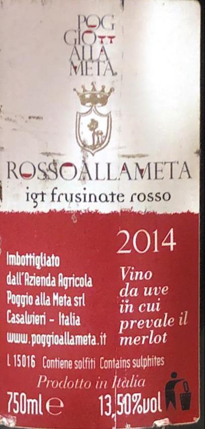Vino Rosso - Poggio alla meta 2014 - 750ml. 13.5% vol. - Drugstore Napoli