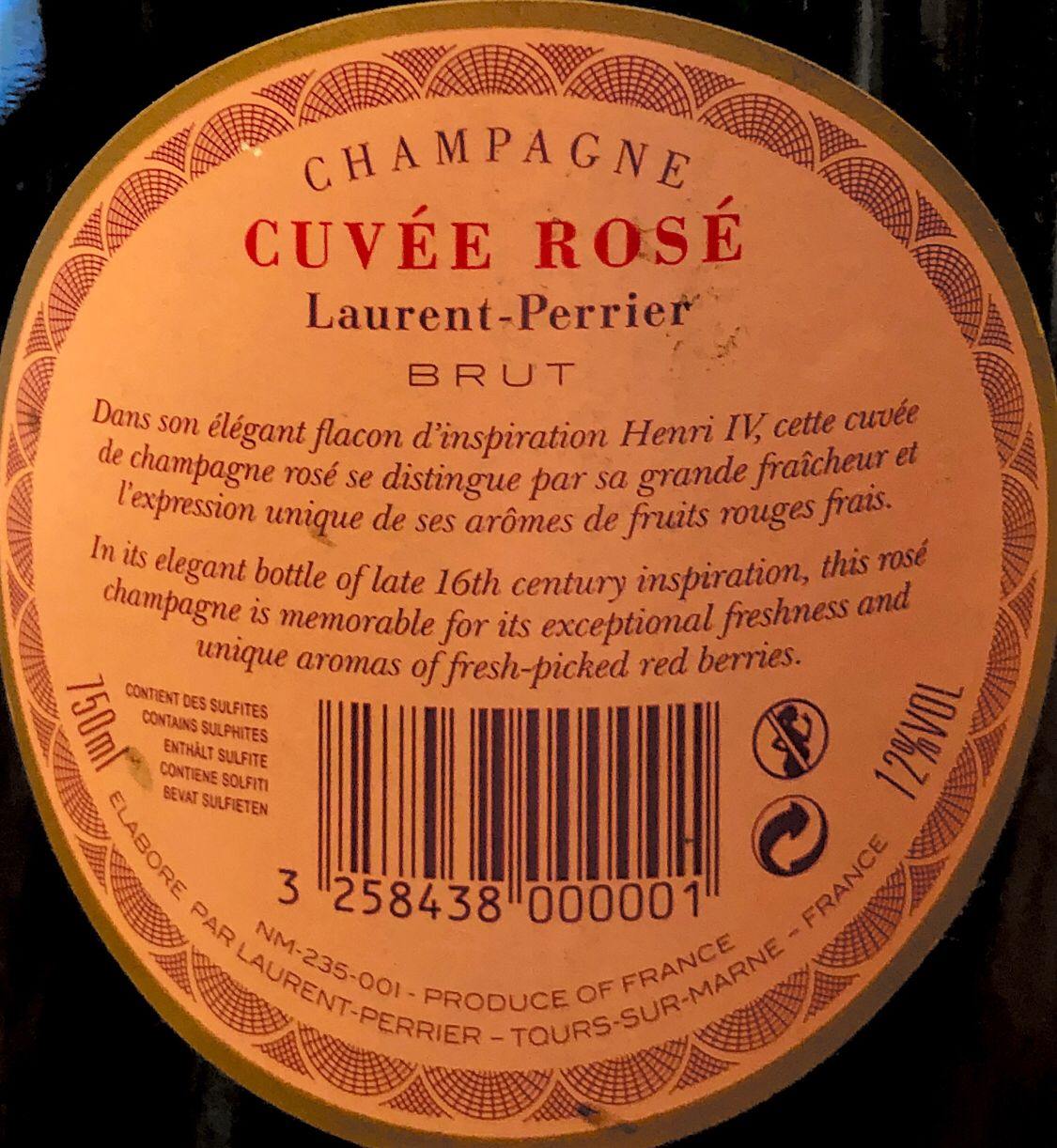Champagne BRUT Cuvée Rosé - Laurent-Perrier  - 75 cl. - 12% vol. - Drugstore Napoli