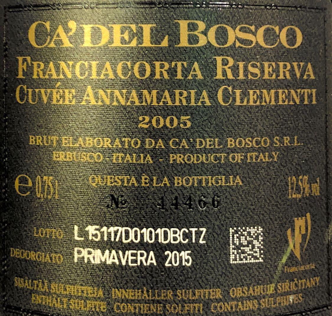 Spumante - Ca'del Bosco 2005 - 750ml. 12.5% vol. - Drugstore Napoli