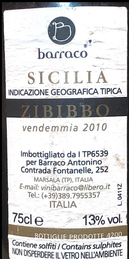 Vino Bianco - Zibibbo Terre Siciliane igt 2010 - 750ml. - 13% vol. - Drugstore Napoli