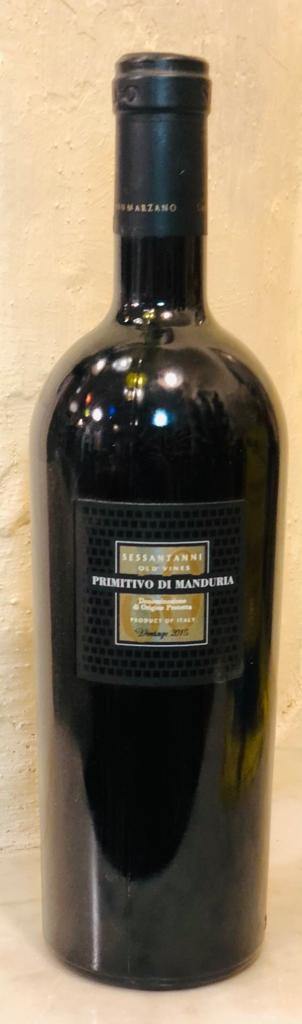 Vino Rosso -Primitivo di Manduria DOP "Sessantanni" 2015 San Marzano  - 750ml. 14.5%vol. - Drugstore Napoli
