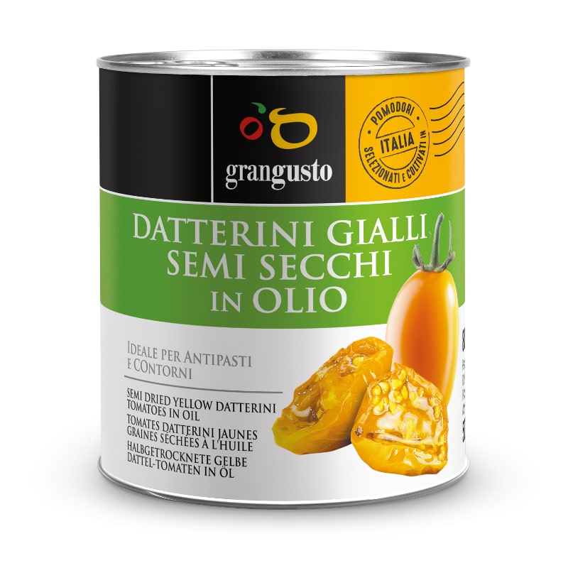 Datterini Gialli semi secchi in olio - 800 gr - Finagricola